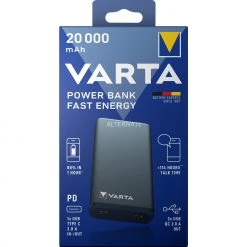 Powerbanks Varta Power Bank Fast Energy 20000, Powerbank (grau, 20.000 MAh)