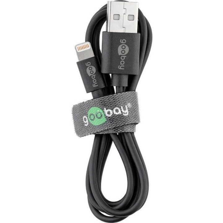 Handy Ladegeräte Goobay Apple Lightning Ladeset 1A, Ladegerät (schwarz) – Bild 3