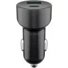 Handy Ladegeräte Goobay Dual-USB Auto Schnellladegerät USB-C PD (Power Delivery) (schwarz)