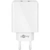 Handy Ladegeräte Goobay Dual USB-C PD (Power Delivery) Schnellladegerät (28W) (weiß)
