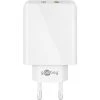 Handy Ladegeräte Goobay Dual-USB Schnellladegerät QC3.0 28W (weiß)