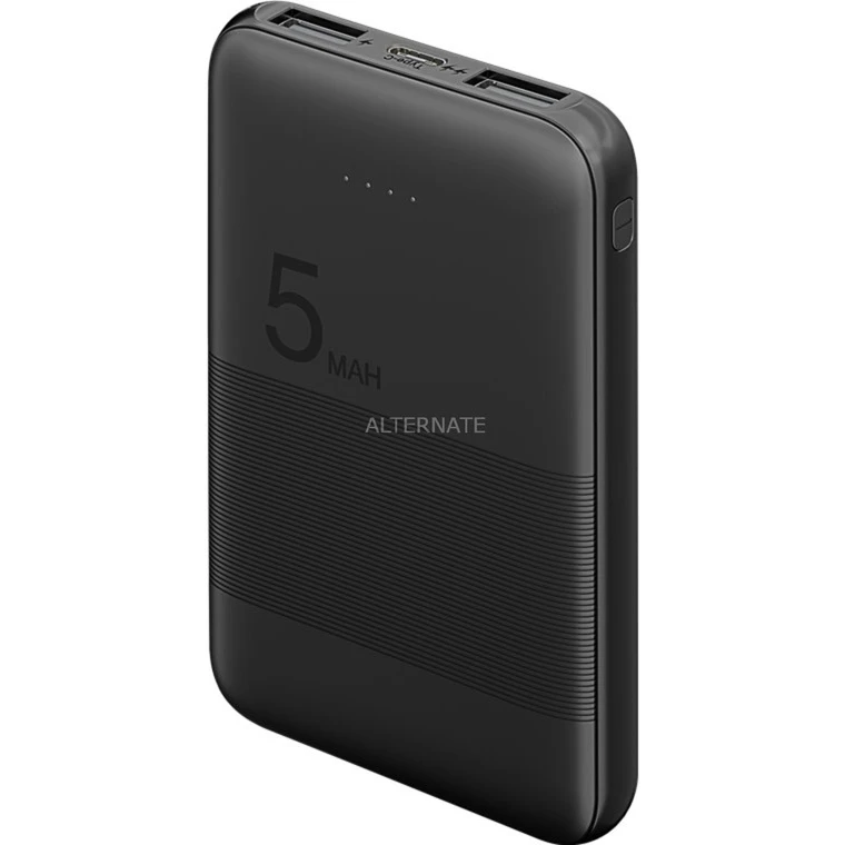 Powerbanks Goobay Powerbank Kompakt 5.000 MAh (schwarz, 5.000 MAh) – Bild 2
