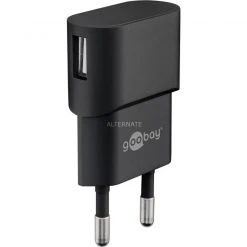 Handy Ladegeräte Goobay USB-Ladegerät 1 A (5W) Schwarz (schwarz)