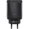 Handy Ladegeräte Goobay USB Schnellladegerät QC3.0 (18W) Schwarz (schwarz, Quick Charge (QC3.0))