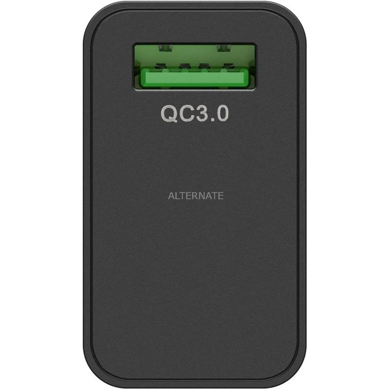 Handy Ladegeräte Goobay USB Schnellladegerät QC3.0 (18W) Schwarz (schwarz, Quick Charge (QC3.0)) – Bild 3